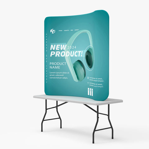 6ft Curve Tension Fabric Display