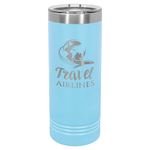 Polar Camel 22 oz. Coral Skinny Tumbler with Slider Lid