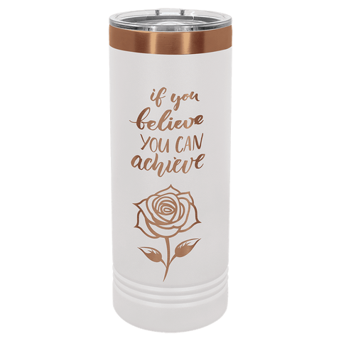 Polar Camel 22 oz. Coral Skinny Tumbler with Slider Lid