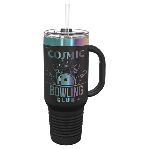 Polar Camel 40 oz. Prism Travel Mug with Handle & Straw