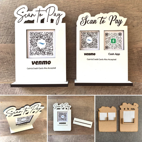 Social Media QR Code Business Stand