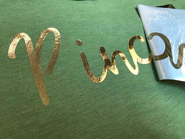 Gold Metallic Heat Transfers