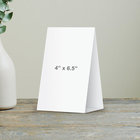 4"x13" Pre-Scored to Fold to 4"x6.5"-Table Tents