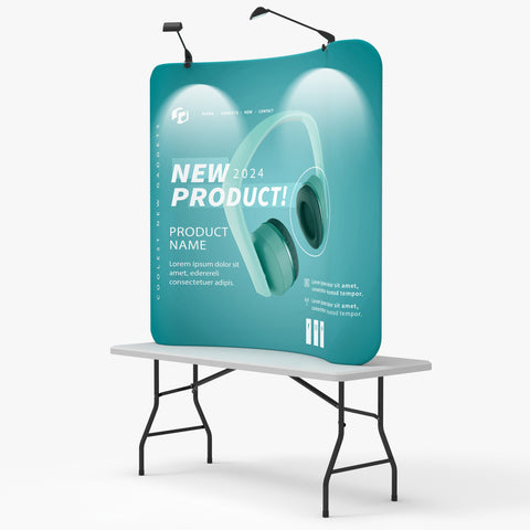 6ft Curve Tension Fabric Display