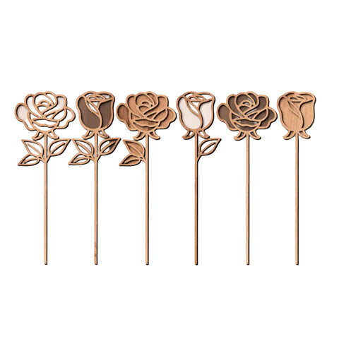 Personalized Wooden Rose for Mom | Custom Name Flower Gift for Mother's Day | Grandma's Garden Keepsake | Handcrafted Floral Decor