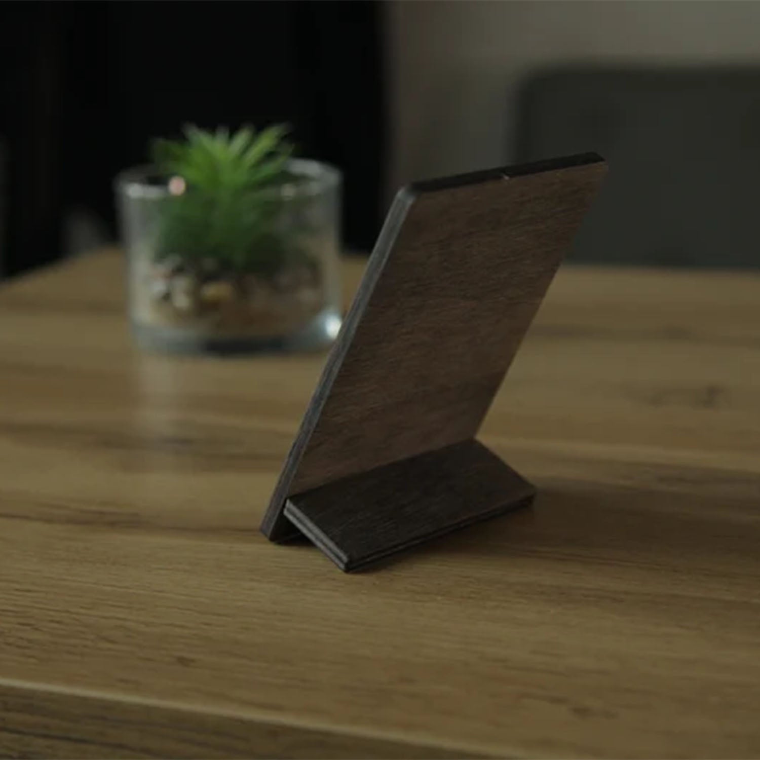 Laser Engraved Wood Simple QR Menu & Sign