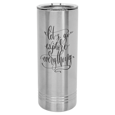Polar Camel 22 oz. Coral Skinny Tumbler with Slider Lid