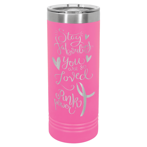 Polar Camel 22 oz. Coral Skinny Tumbler with Slider Lid