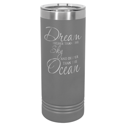Polar Camel 22 oz. Coral Skinny Tumbler with Slider Lid