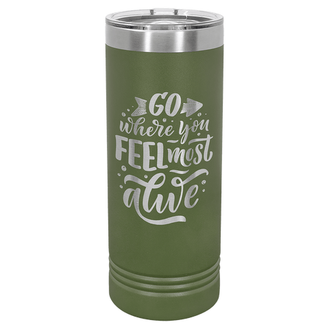 Polar Camel 22 oz. Coral Skinny Tumbler with Slider Lid