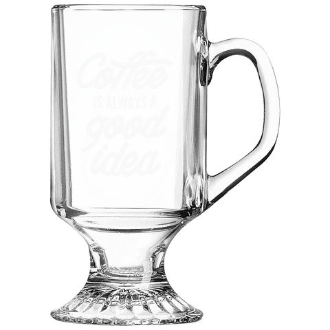 10 oz. Clear Footed Coffee Mug
