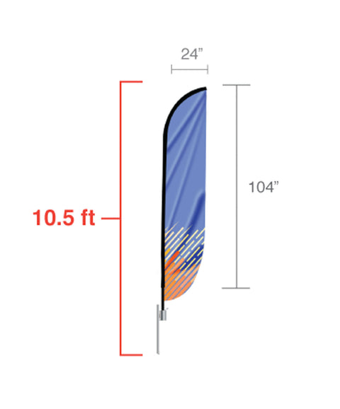 Feather Convex Flag_Medium-10.5ft