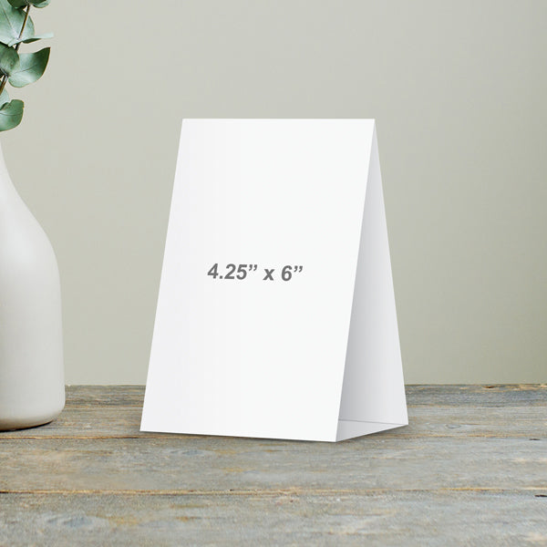 4.25"x12" Pre-Scored to Fold to 4.25"x6"-Table Tents