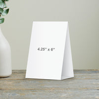 4.25"x12" Pre-Scored to Fold to 4.25"x6"-Table Tents