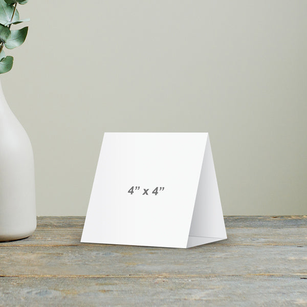 4"x8" Pre-Scored to Fold to 4"x4"-Table Tents